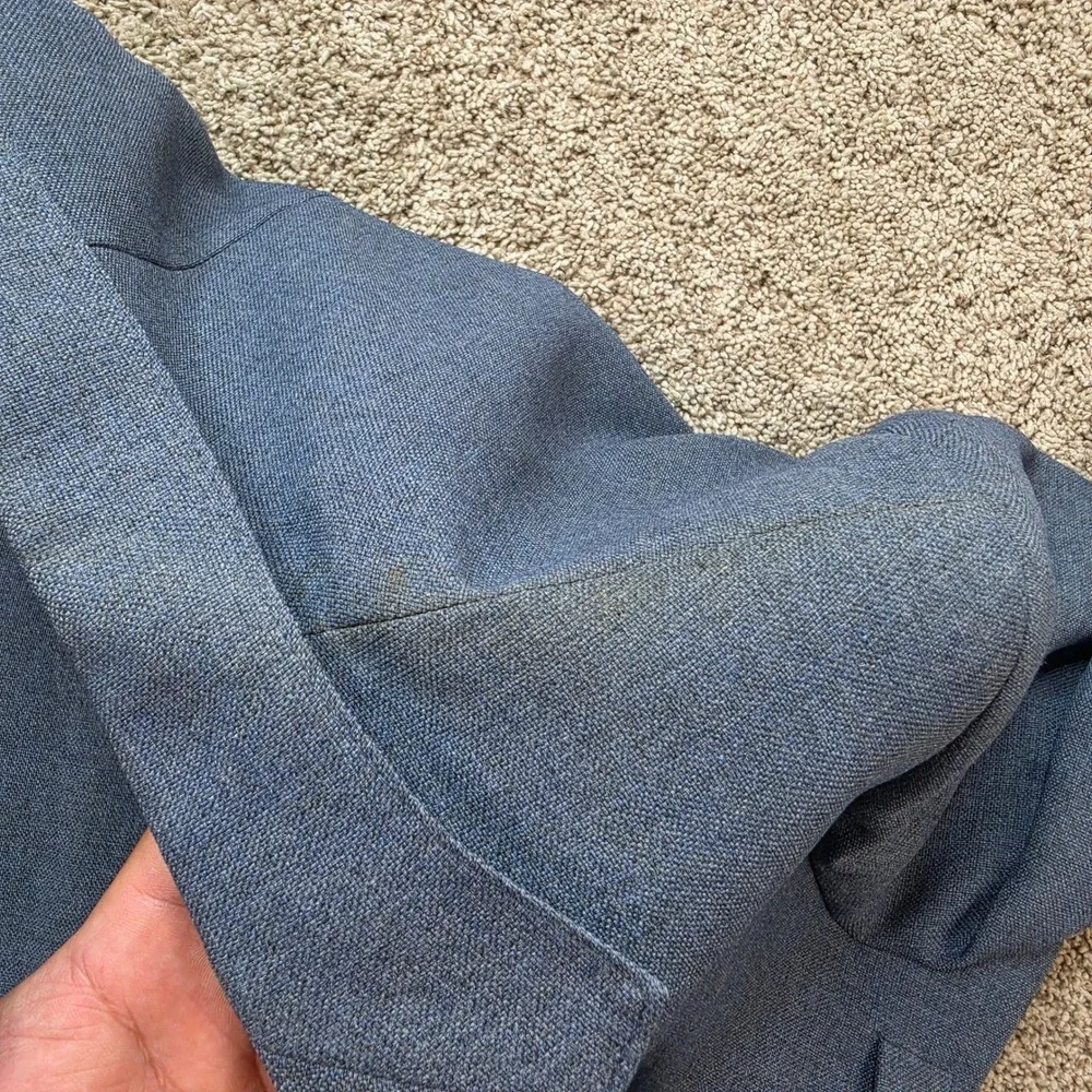VINTAGE Levis Action Suit Blazer Jacket Mens 44 Grey Blue Two Button Business